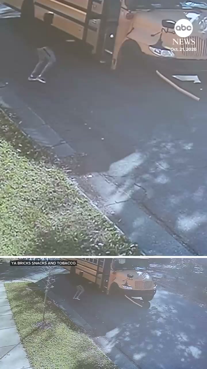 Man jumps on moving school bus, credited for saving kids