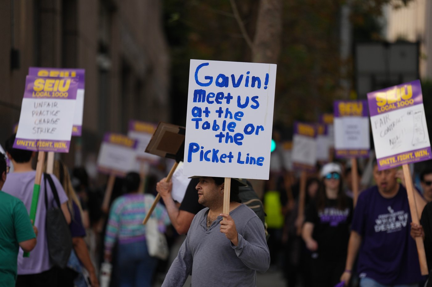 California state workers begin 1-day strike over return-to-office ...