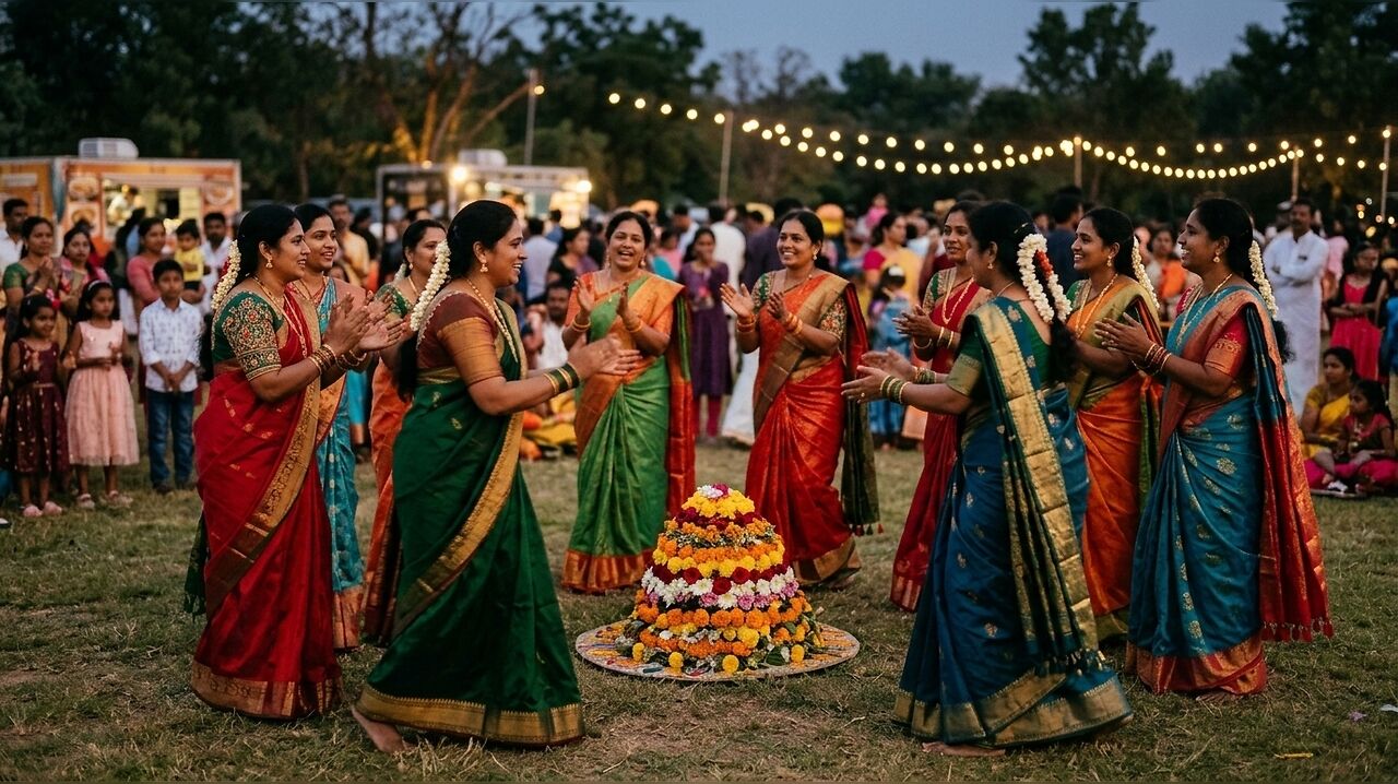 Thousands celebrate Telangana’s Bathukamma festival across Austin and ...