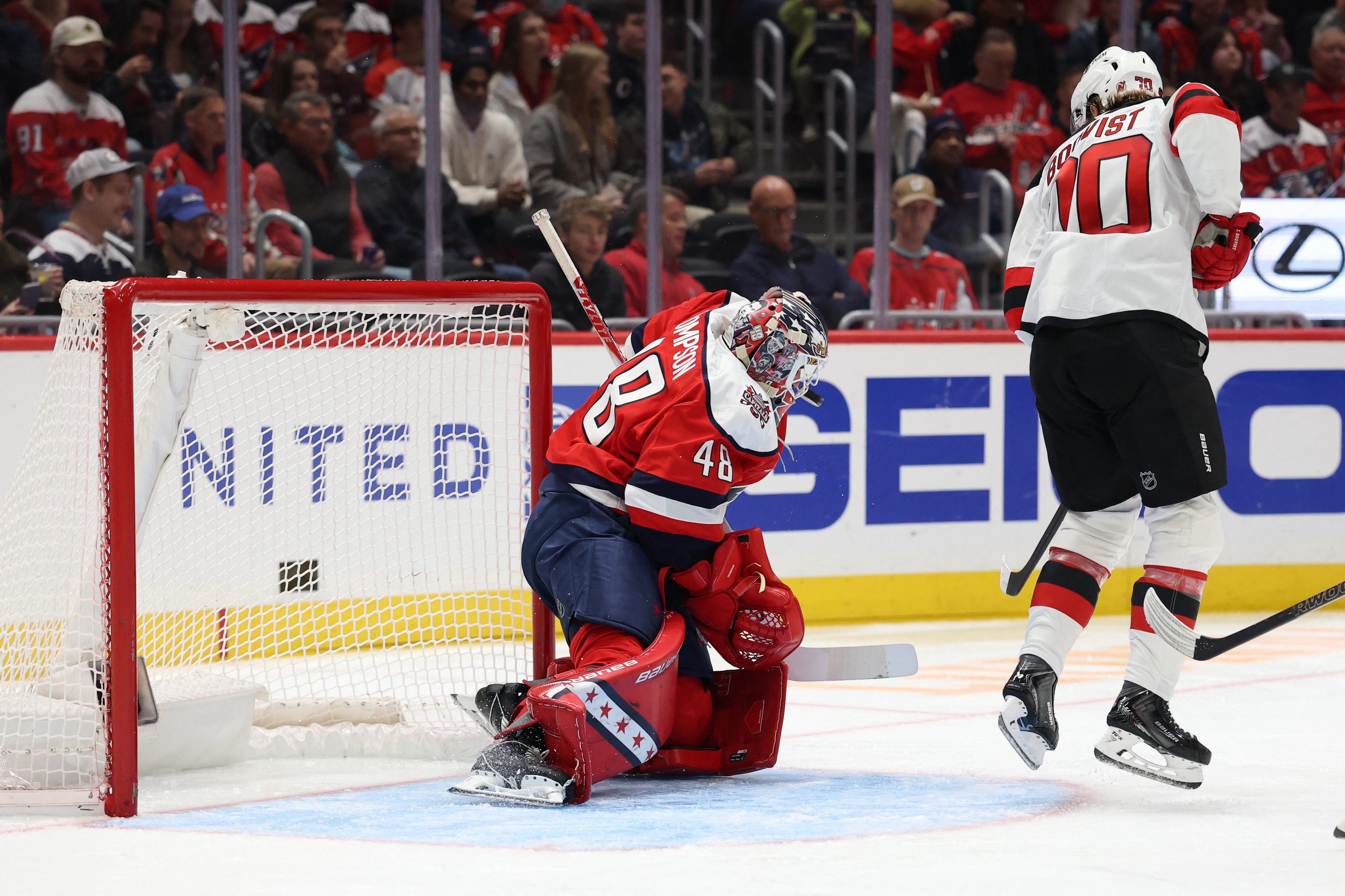 Capitals’ Logan Thompson out, Jonny Brodzinski assigned