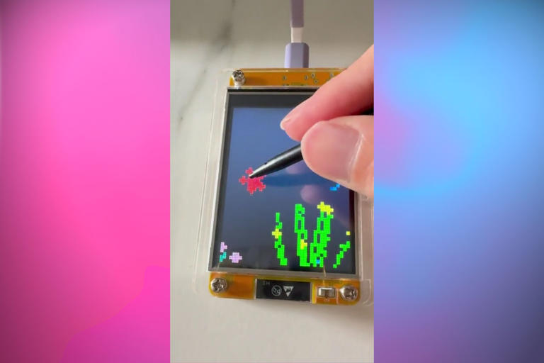 This project turns your ESP32 CYD into a pixel aquarium with ~100 ...