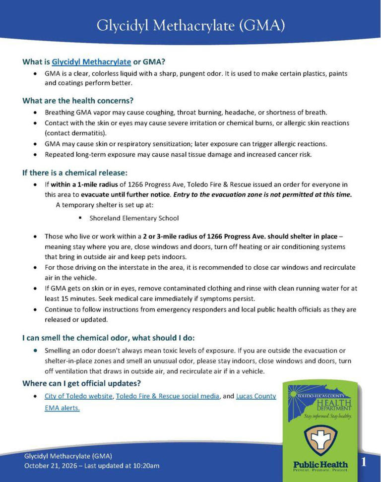 Blog: TFRD announces reduced evacuation zone, end to shelter-in-place ...