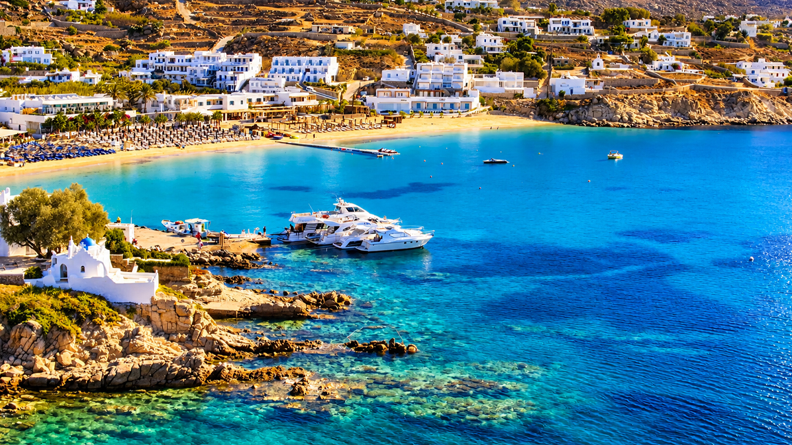 Mykonos Greece beautiful whitewashed villages and crystal clear ...