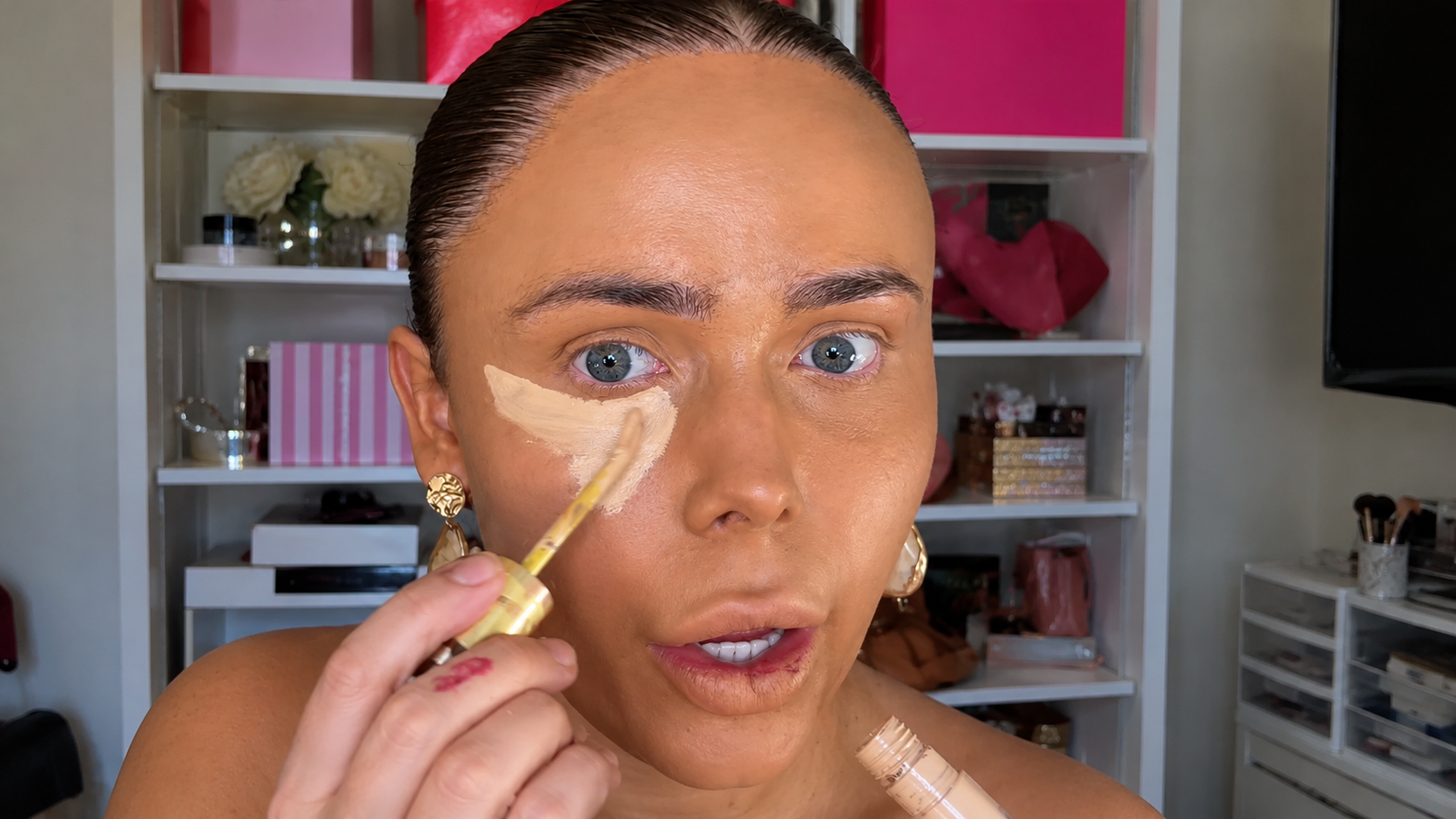 Makeup turned her into someone else