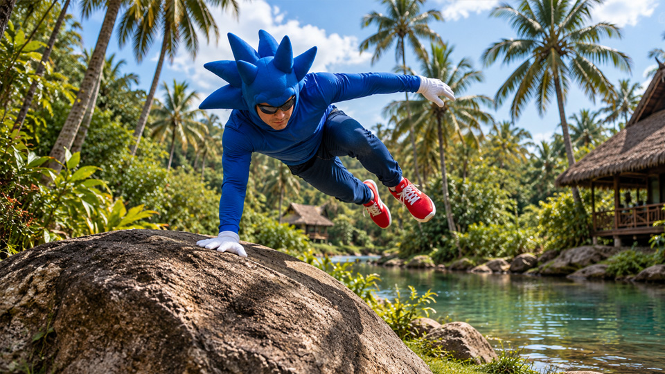 Real life Sonic parkour delivers incredible action