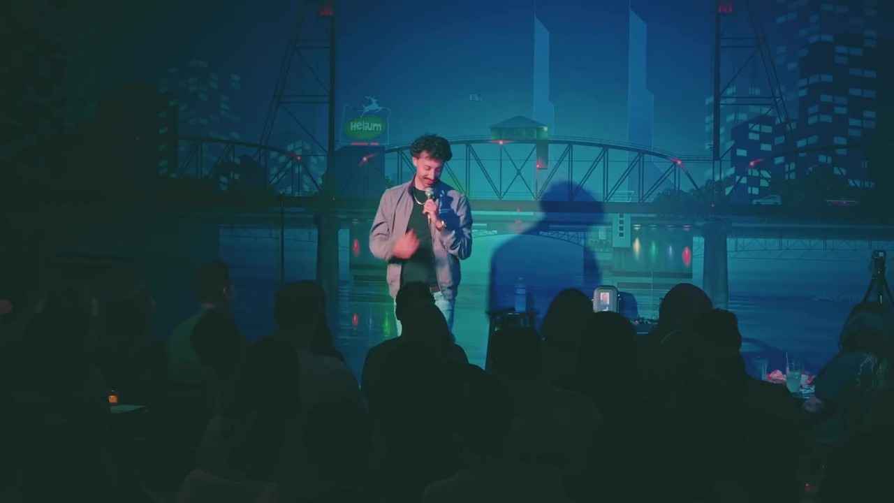 Morgan Jay questions a Portland crowd member trying to leave