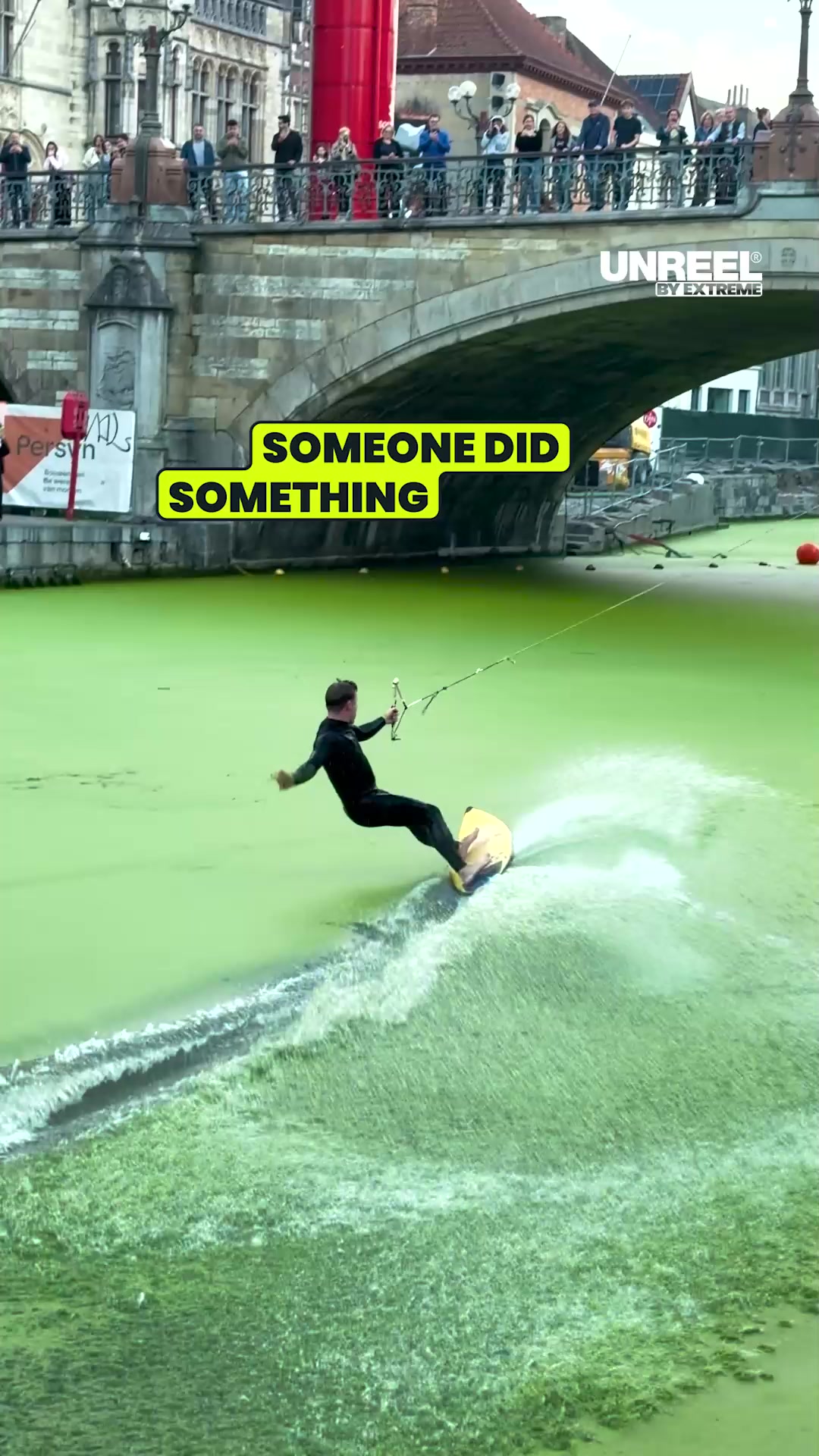 Urban winch wakeboarding: Extreme tricks & green algae canal crash!