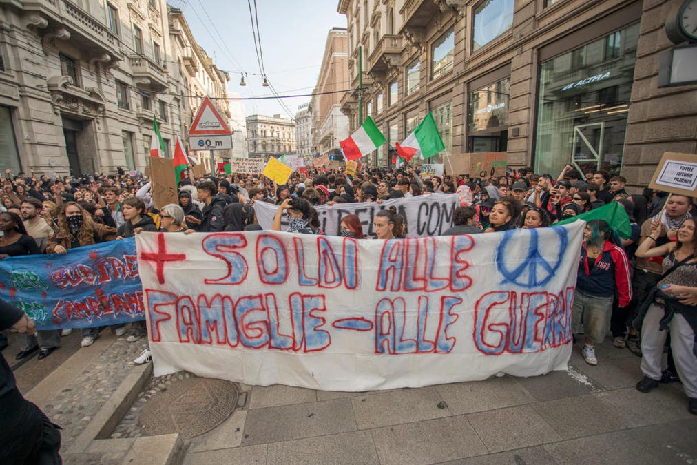 Protest In Milan, Italy
