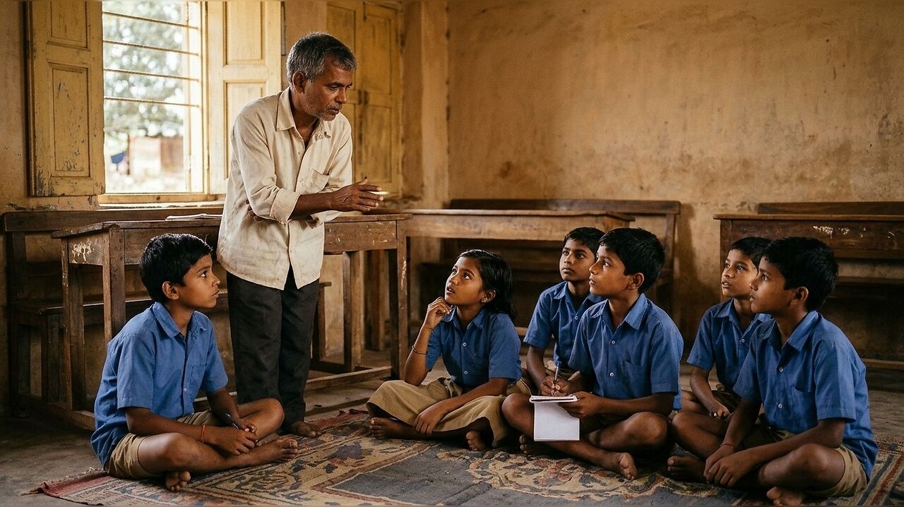 Students at Chive Ashram School receive guidance on value-based education
