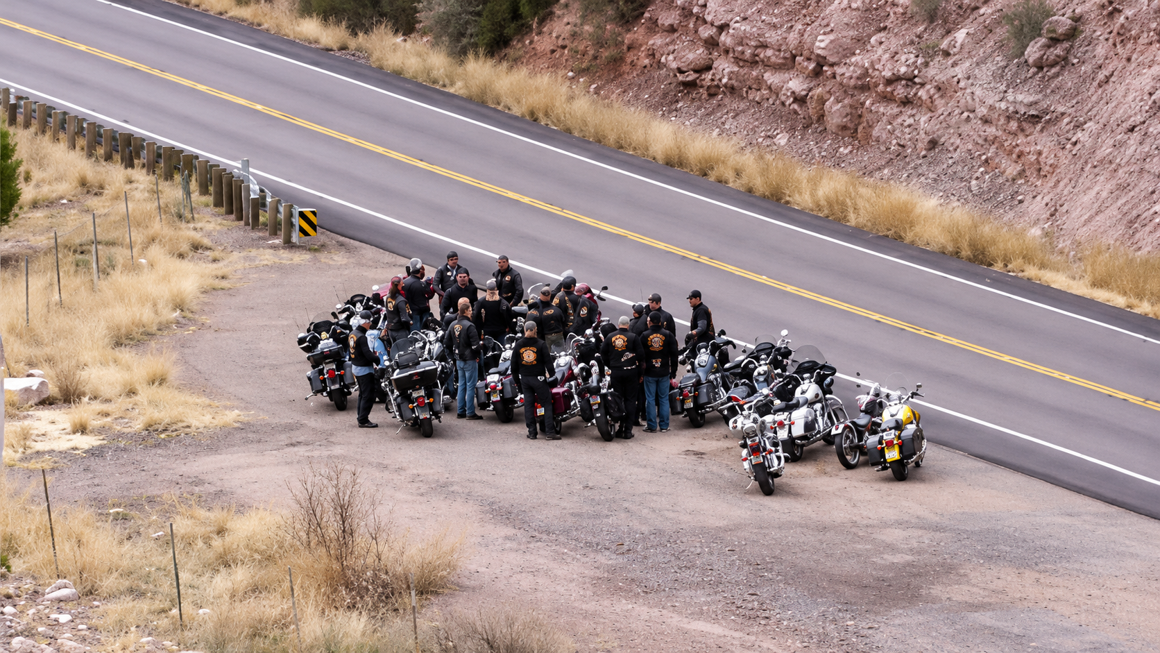 Hells Angels involved in roadside incident