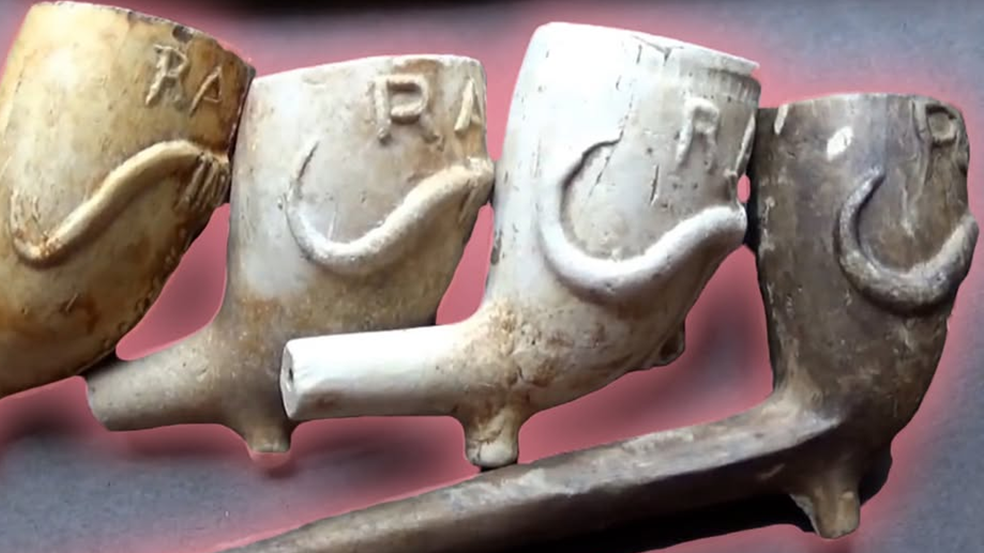 Discovering clay pipes during a day of mudlarking