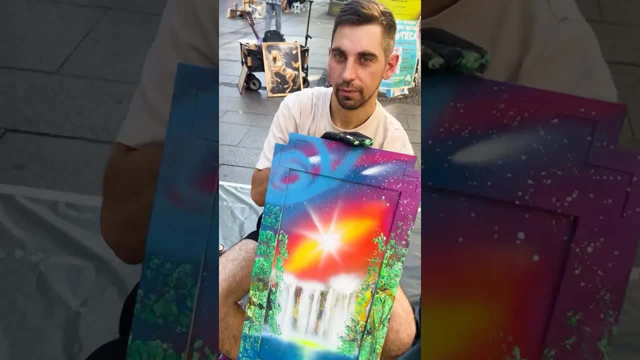 Mr. Spray gives a laptop a street art paint job