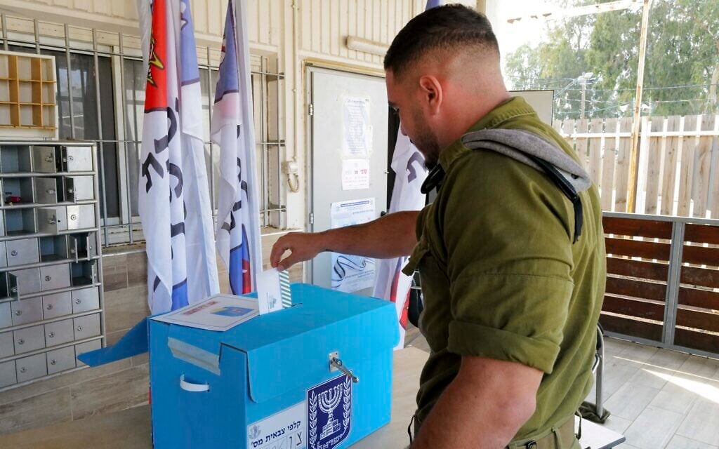 Israeli soldiers cast election ballots at bases, outposts and beyond ...