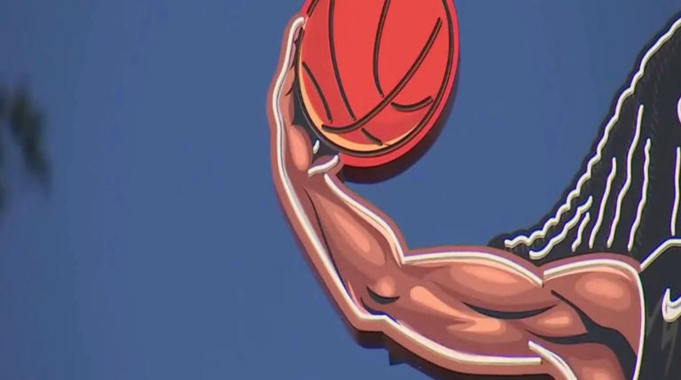 Portland’s White Stag sign adds Ja Morant in neon for Blazers opener