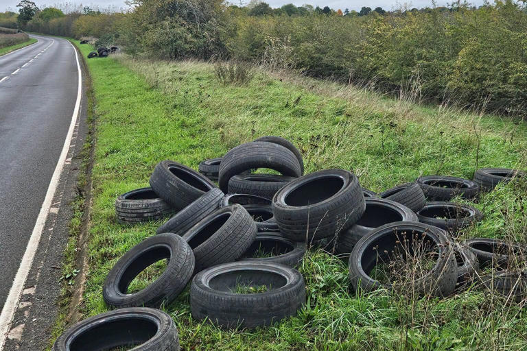Council appealing for public's help after fly-tipping of tyres along ...