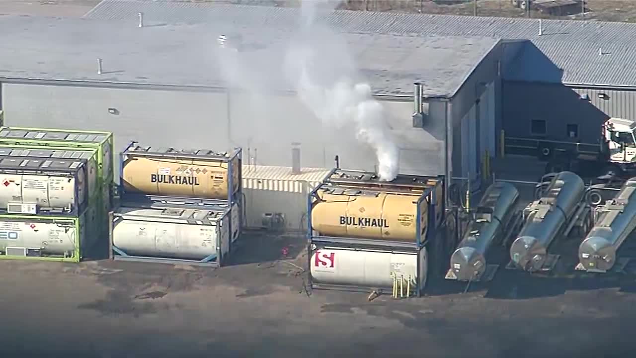 Chopper 7 over HAZMAT situation in Toledo after chemical leak
