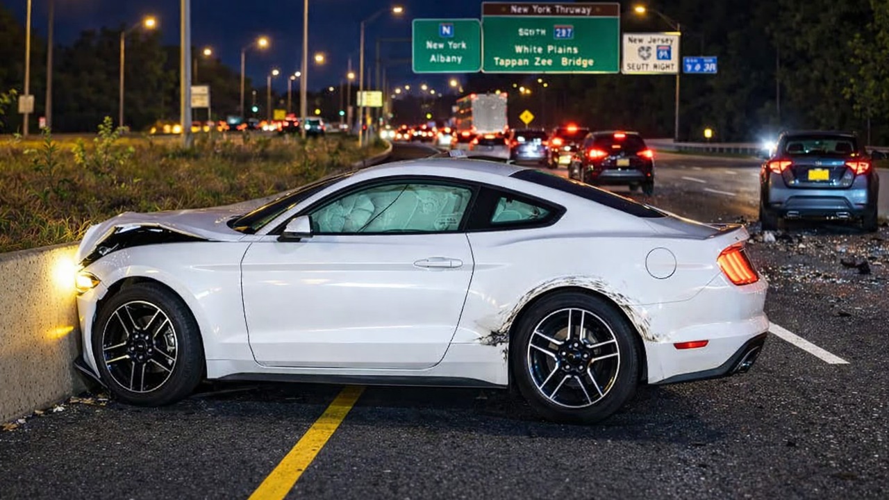 Mustang crashes into barrier after drunk driving incident