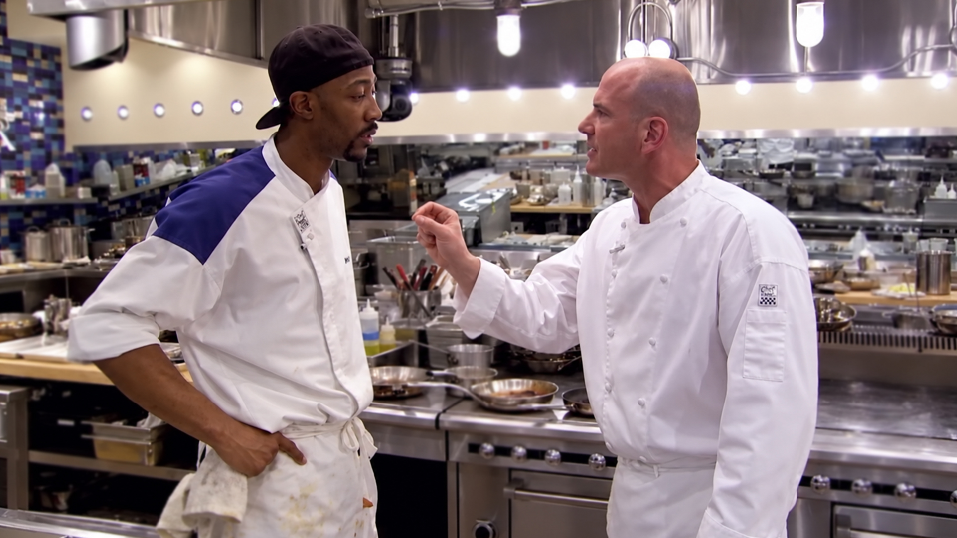 Monterray clashes with sous chef Scott after sea bass falls apart