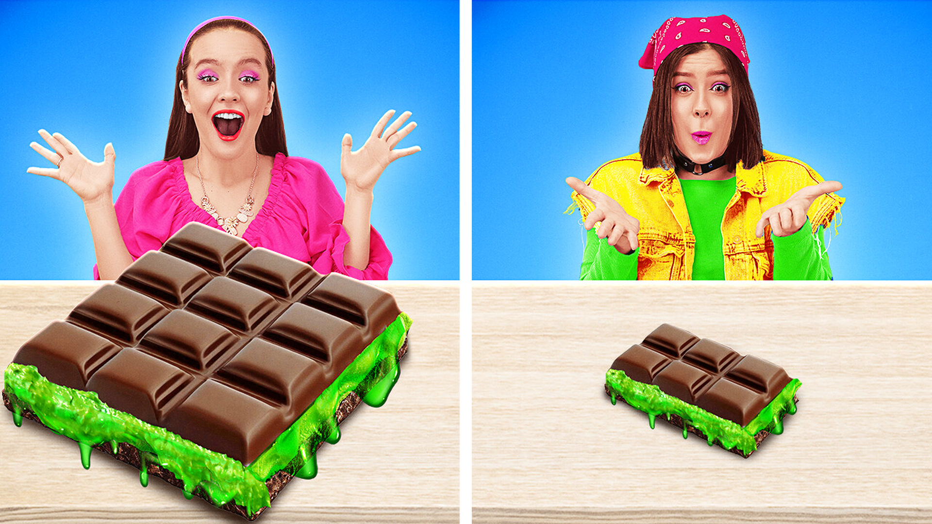 Creating giant candy! Big vs small food challenge