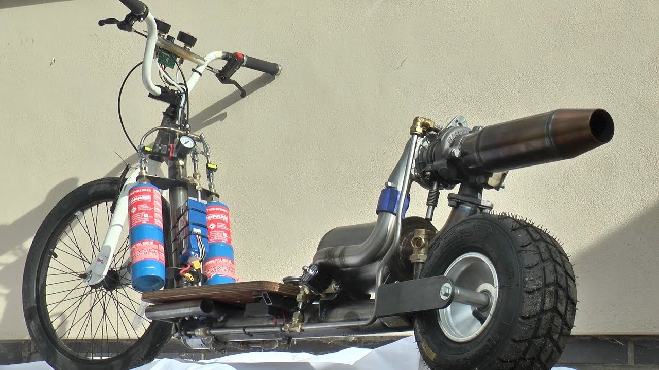 TurboJet scooter build #2-oil/fuel/test fire