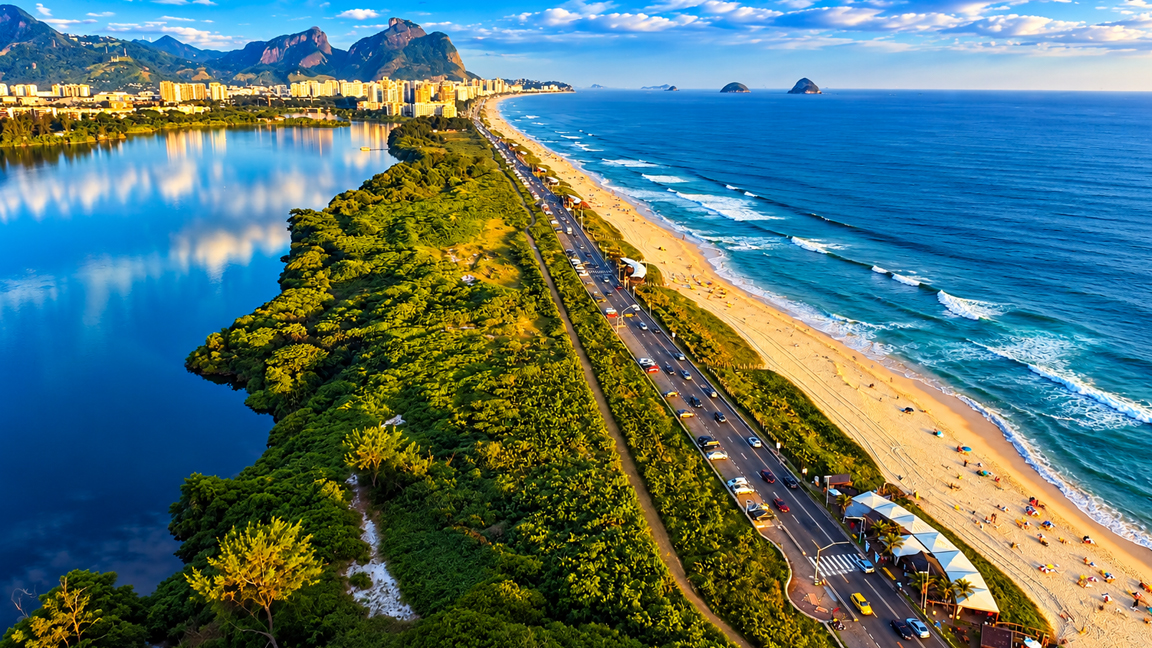 Rio de Janeiro Brazil beautiful beaches mountains and blue ocean views