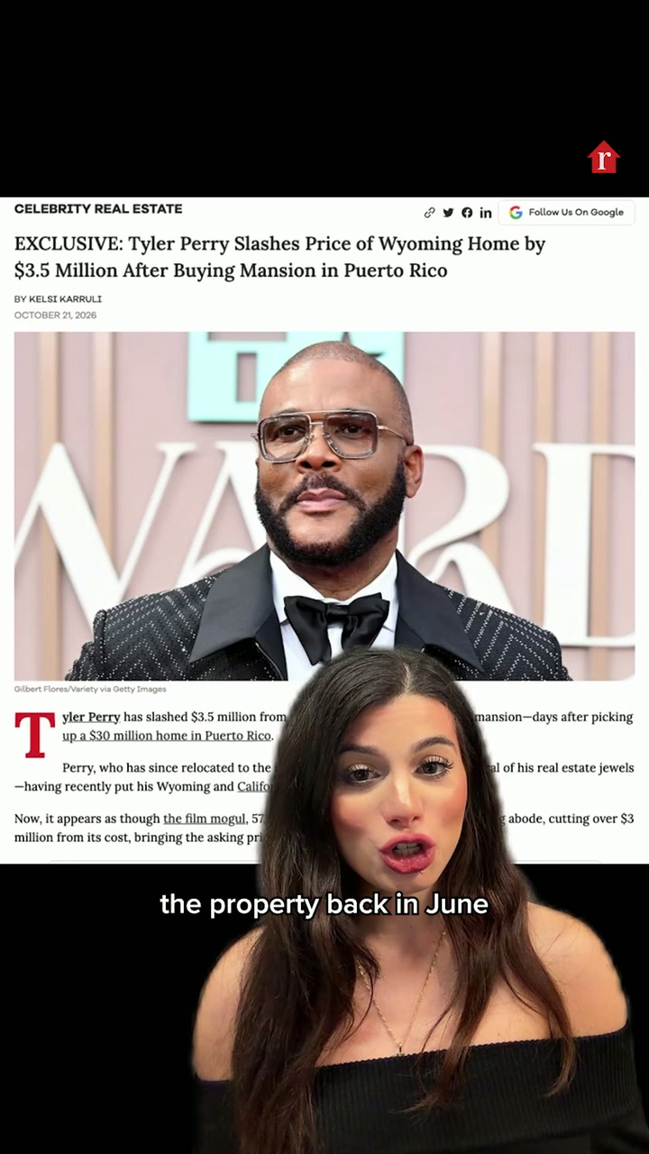 Tyler Perry slashes price of Wyoming home by $3.5 million after buying ...