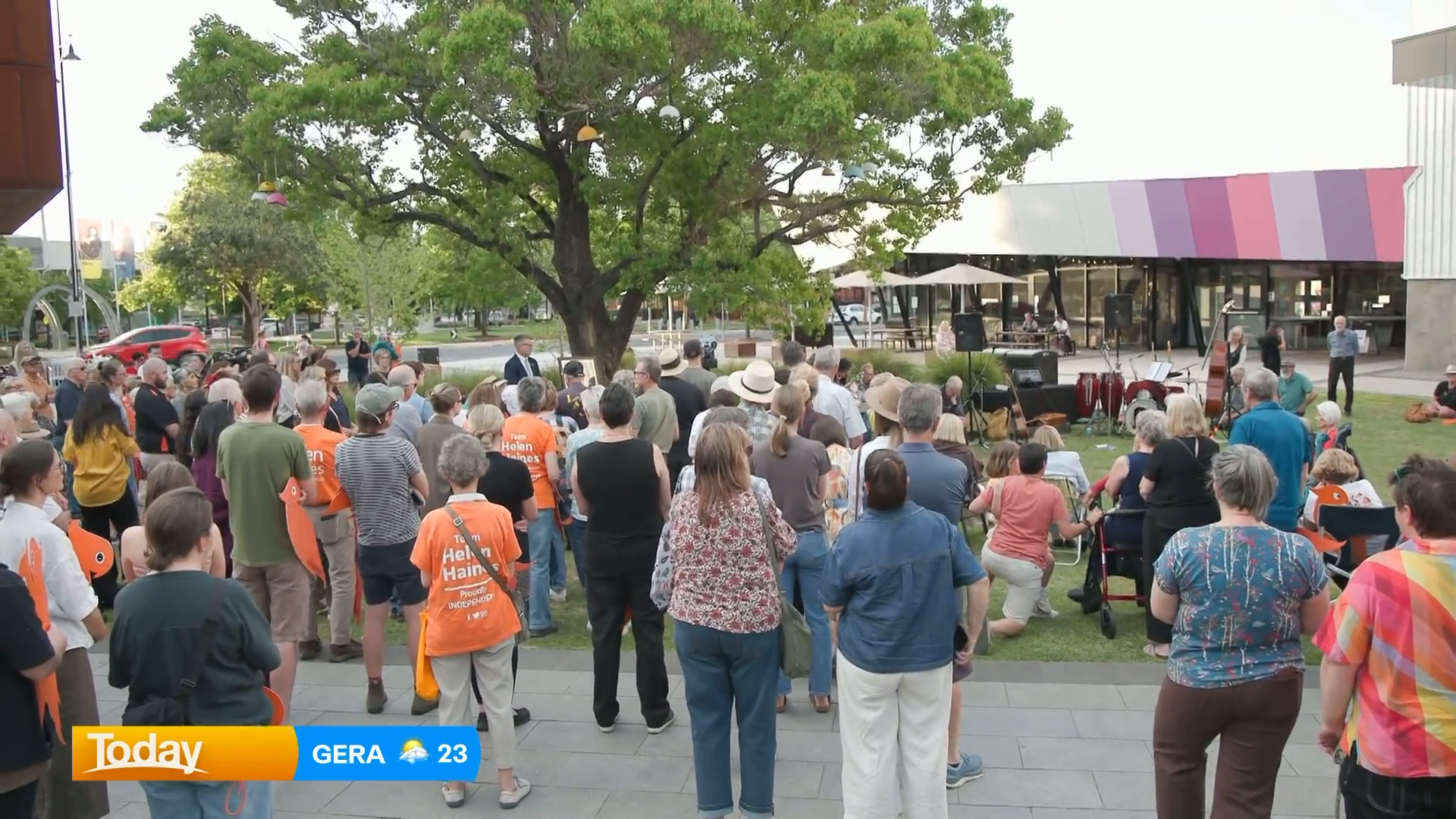 Vigil held for injured MP Helen Haines