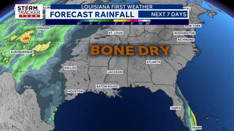 Baton Rouge weather: Dry weather continues; burn bans in effect