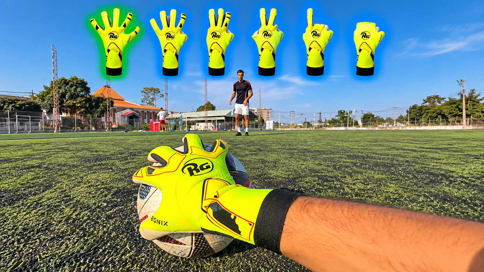 Goalkeeper glove challenges, tennis ball tubes, and football drills
