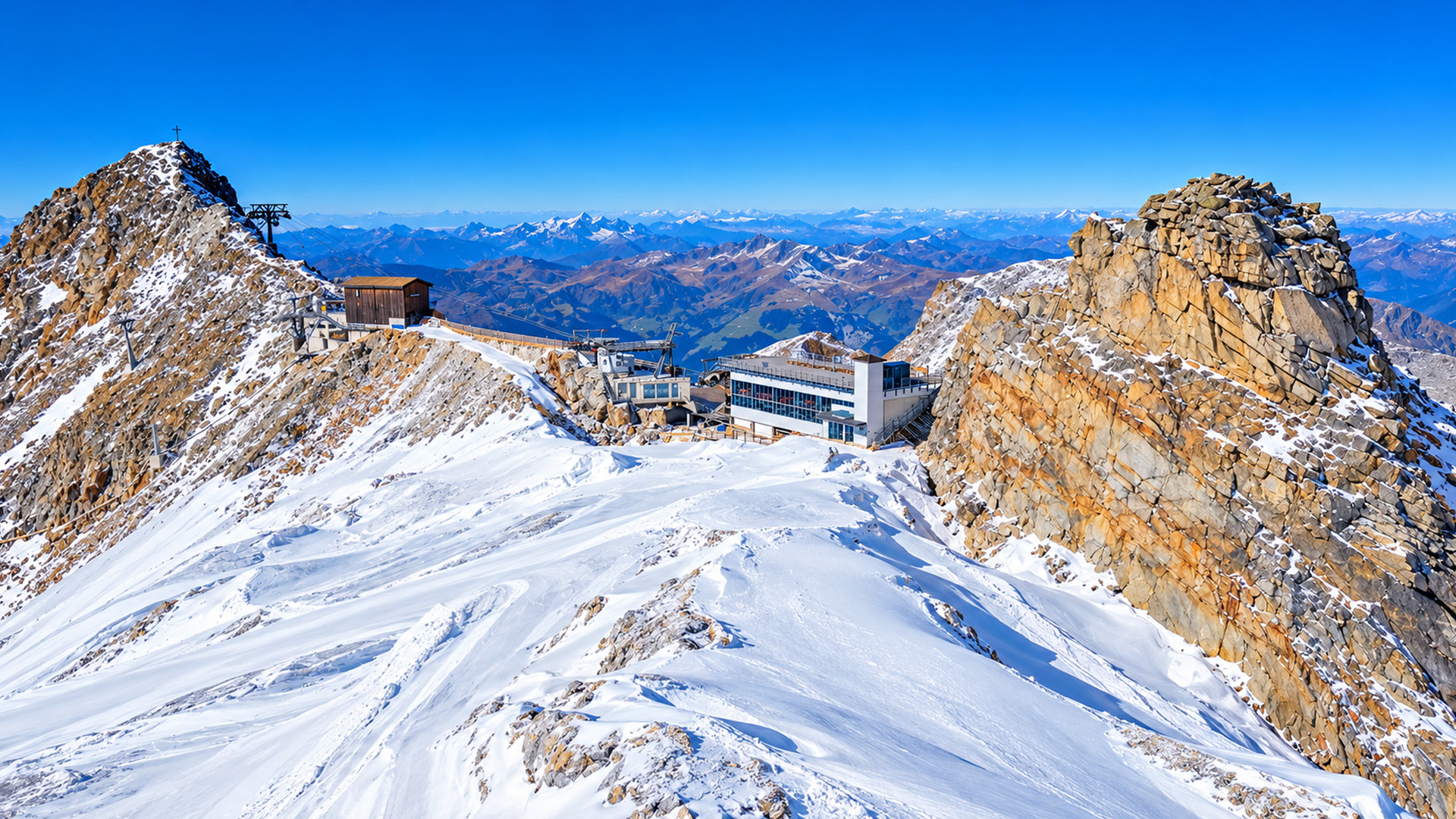 Panoramic mountain views from Gefrorene Wand in Austria (4K)