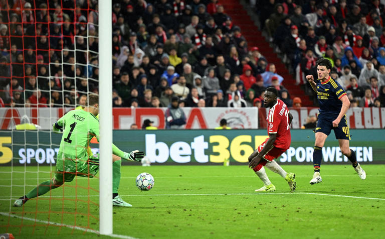 Declan Rice grabs Arsenal draw at Bayern Munich in Champions League