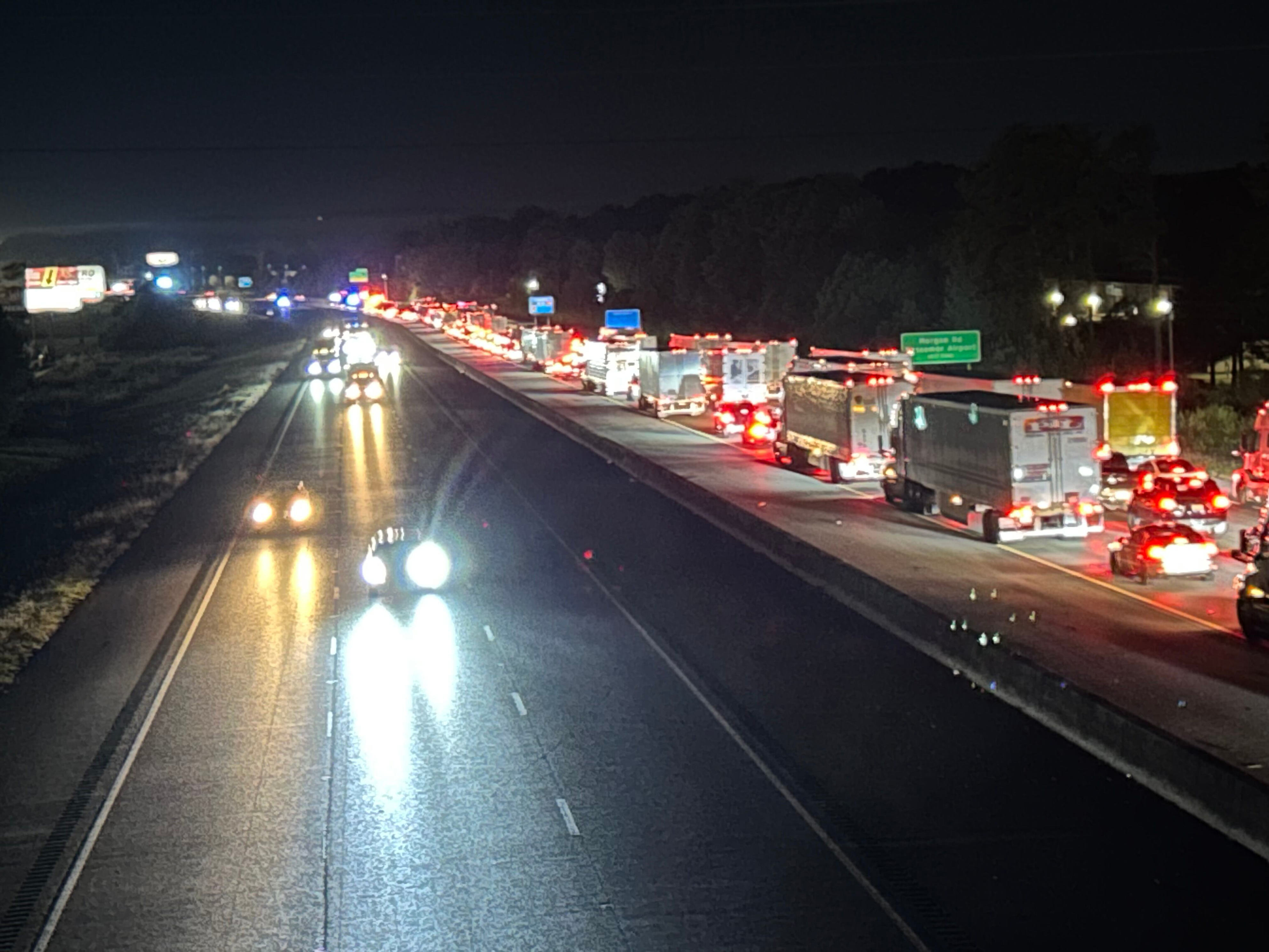Georgia woman killed after vehicle hits tree, catches fire on I-459