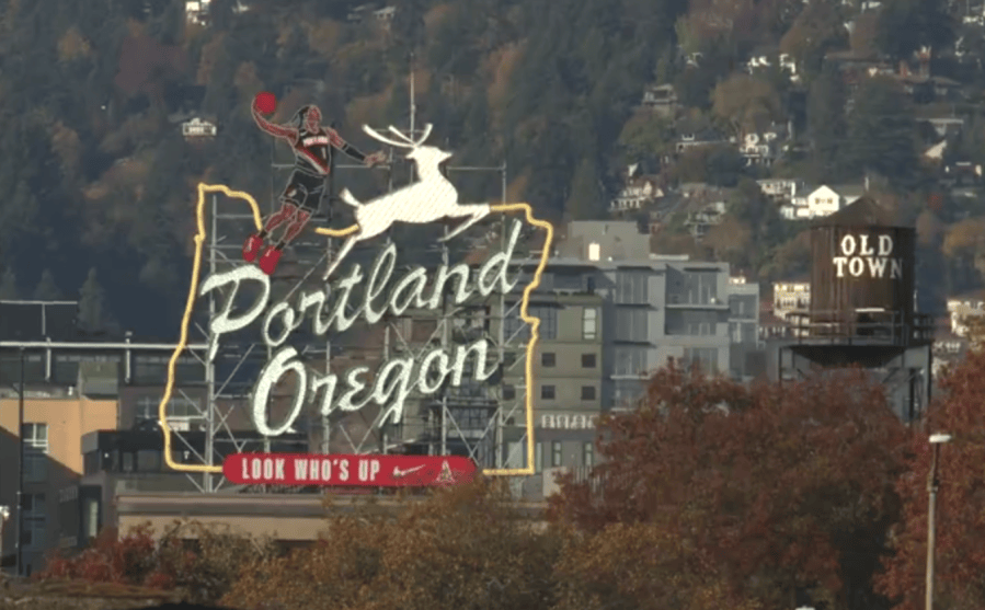 Who’s that dunking over the White Stag building? It’s Ja Morant