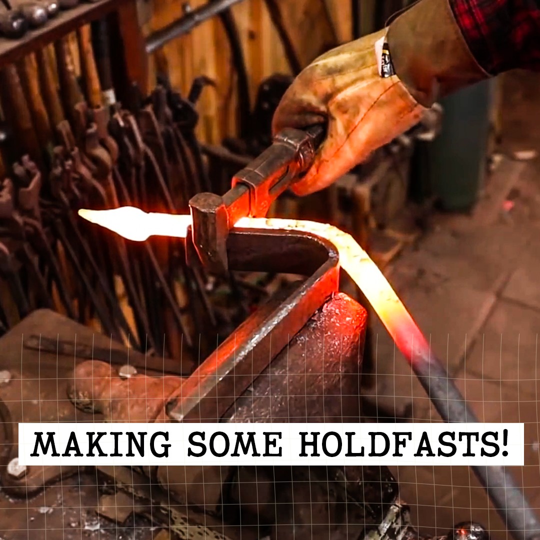 Making a holdfast in the forge