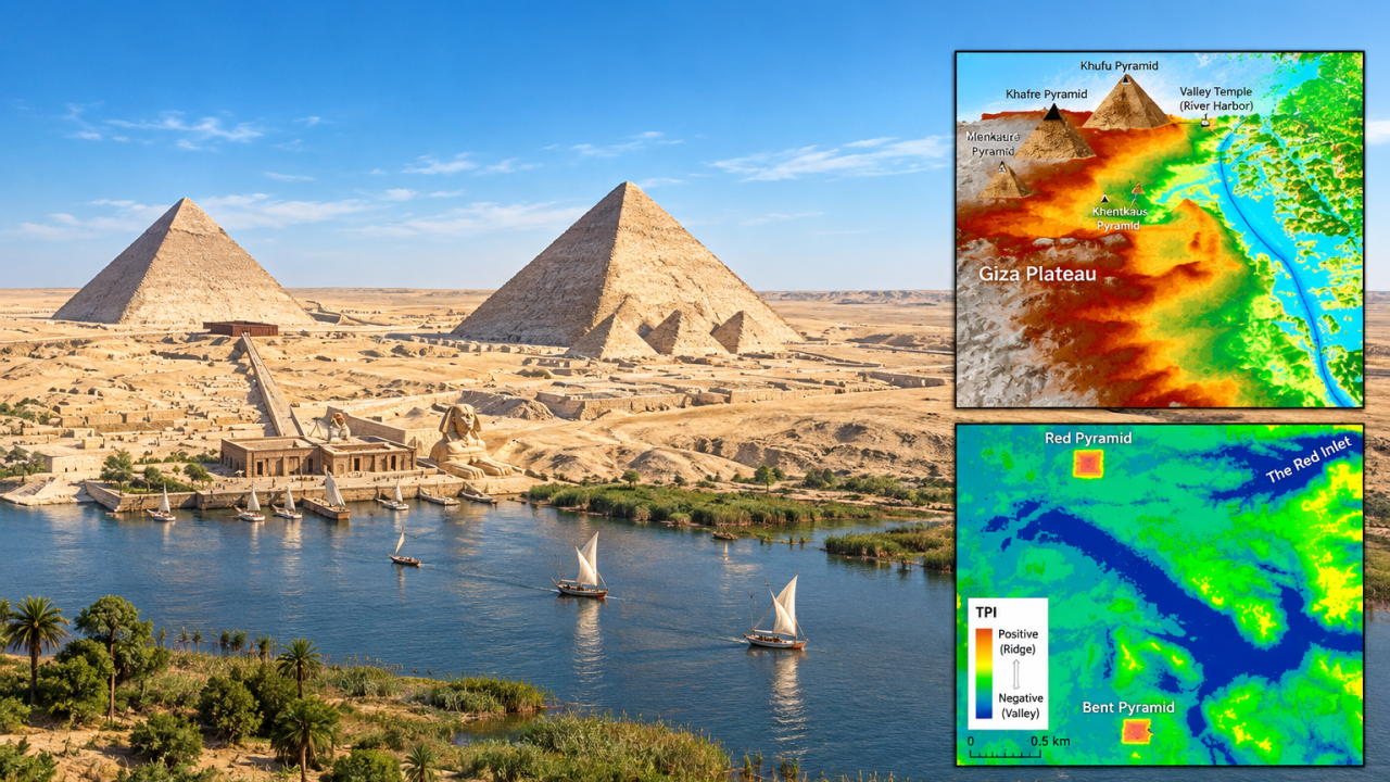 64km Nile branch passed 31 pyramids then vanished completely