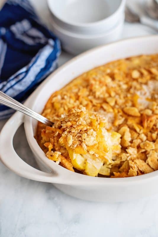 This cheesy Ritz squash casserole has a buttery crunch that makes ...