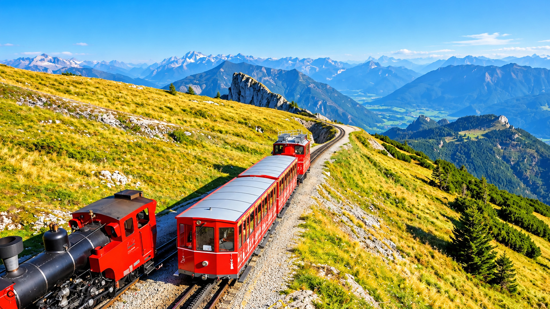 À bord du train à crémaillère le plus raide d’Autriche au-dessus du ...