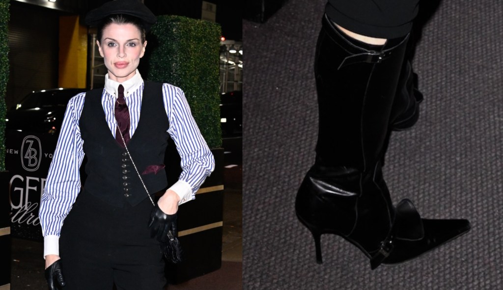 Julia Fox takes the elongated pointed-toe trend to the next level