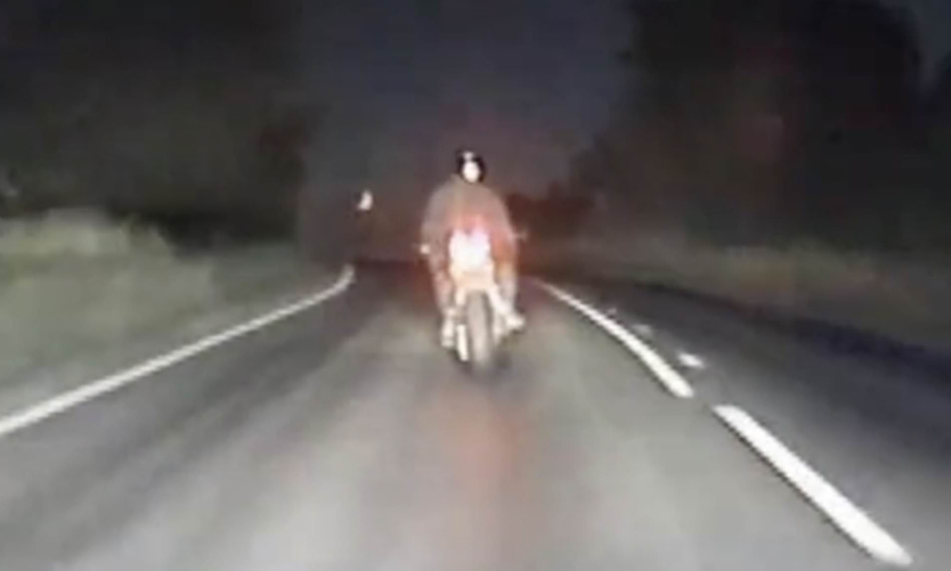 Moment biker films himself hitting 189mph as he is jailed for four ...