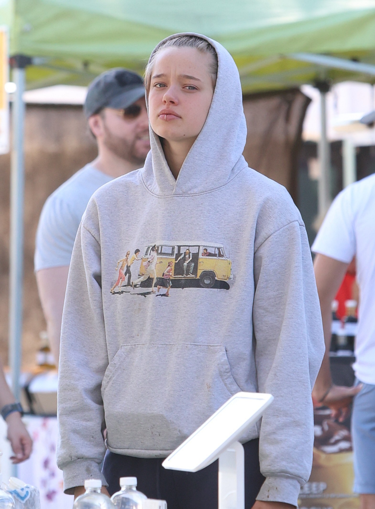 Shiloh Jolie shows off edgy lip piercing at LA farmer’s market
