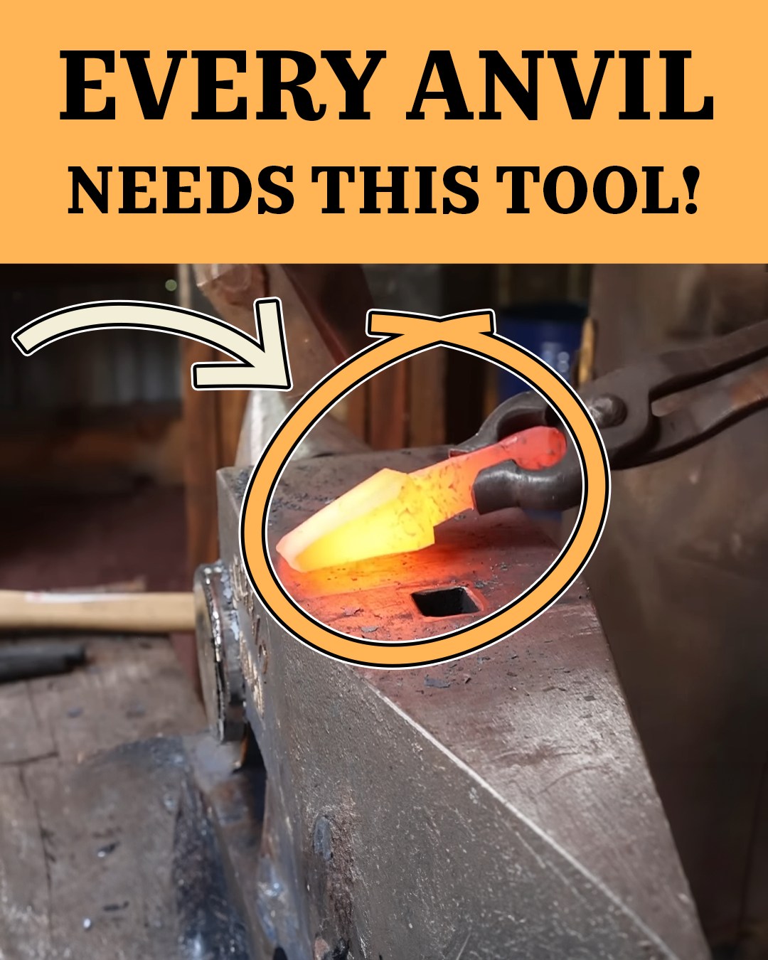 Forging a hardy tool for the anvil