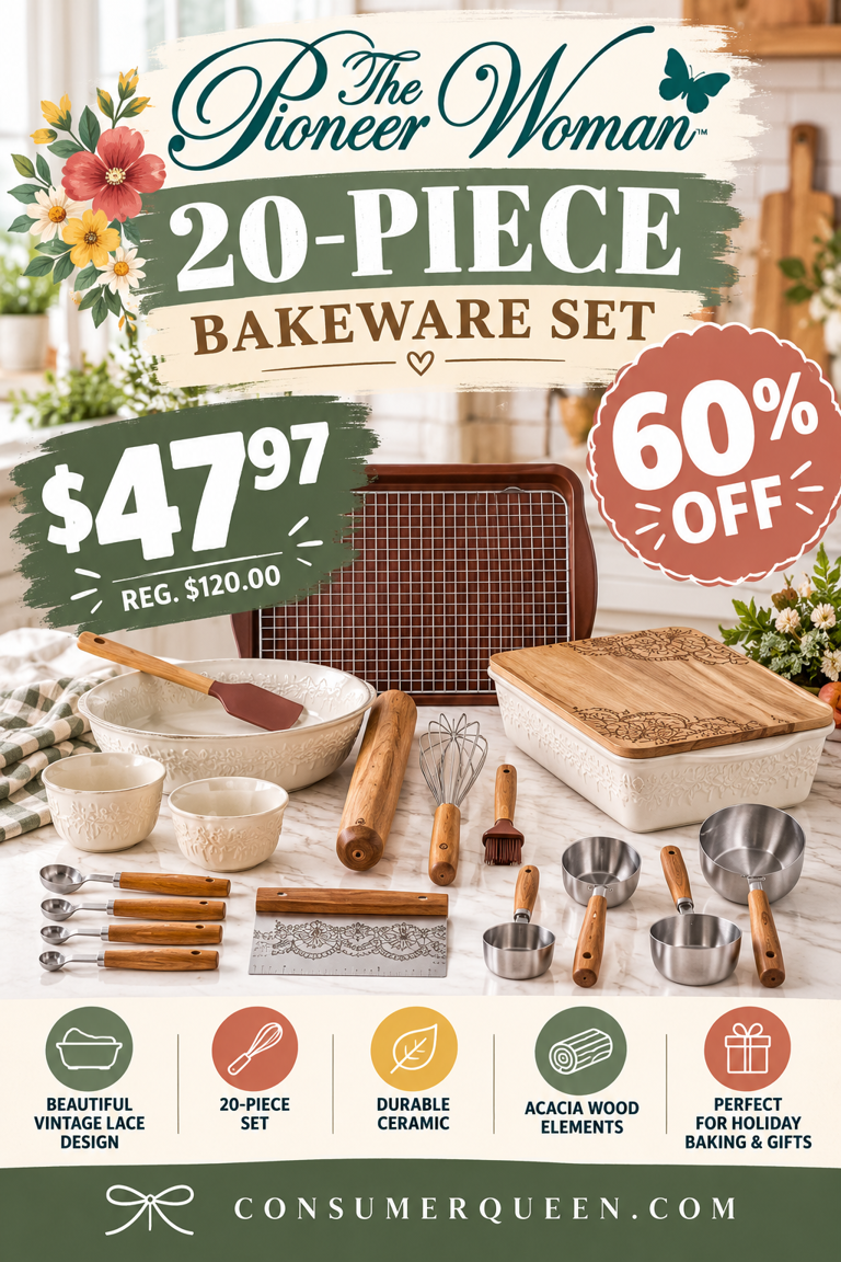 Pioneer Woman bakeware set just $47.97 at Walmart — 60% off!