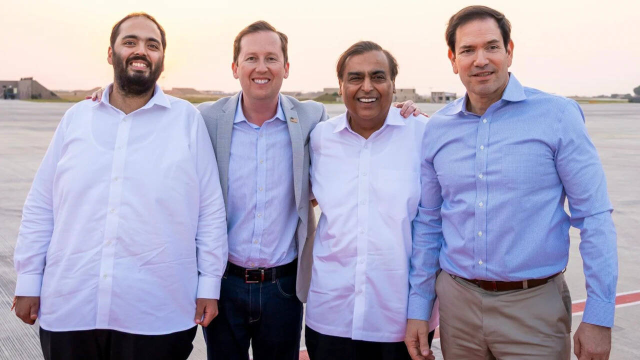 At Jamnagar refinery, Rubio and Ambanis discuss energy, digital ...