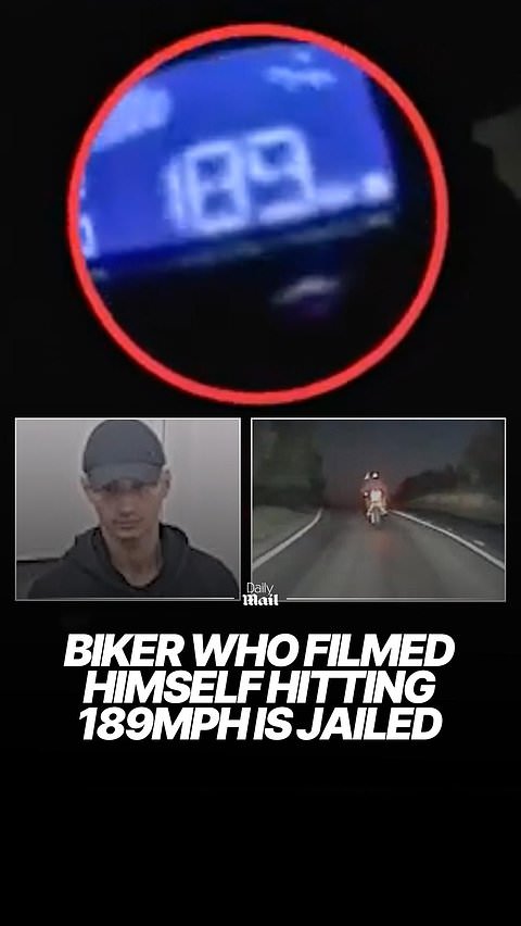 Biker films himself hitting 189mph before high-speed police chase