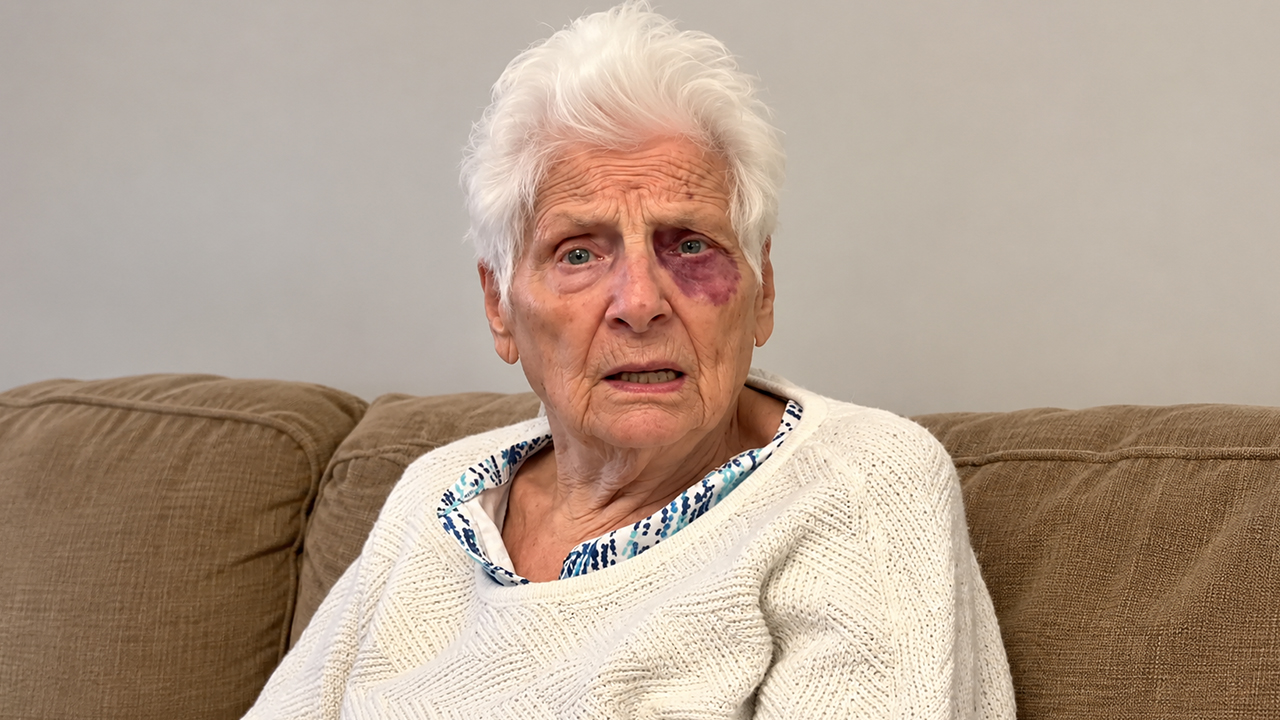Granny's black eye has a surprise story behind it