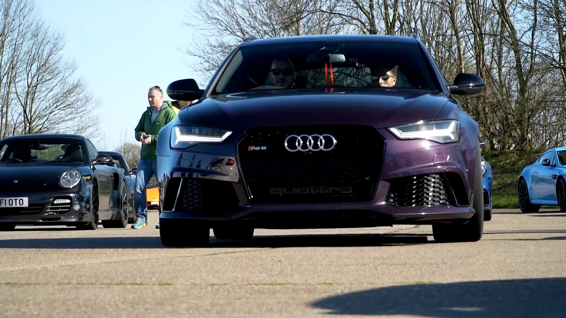 Modified BMW F10 M5 and Audi C7 RS6 drag race