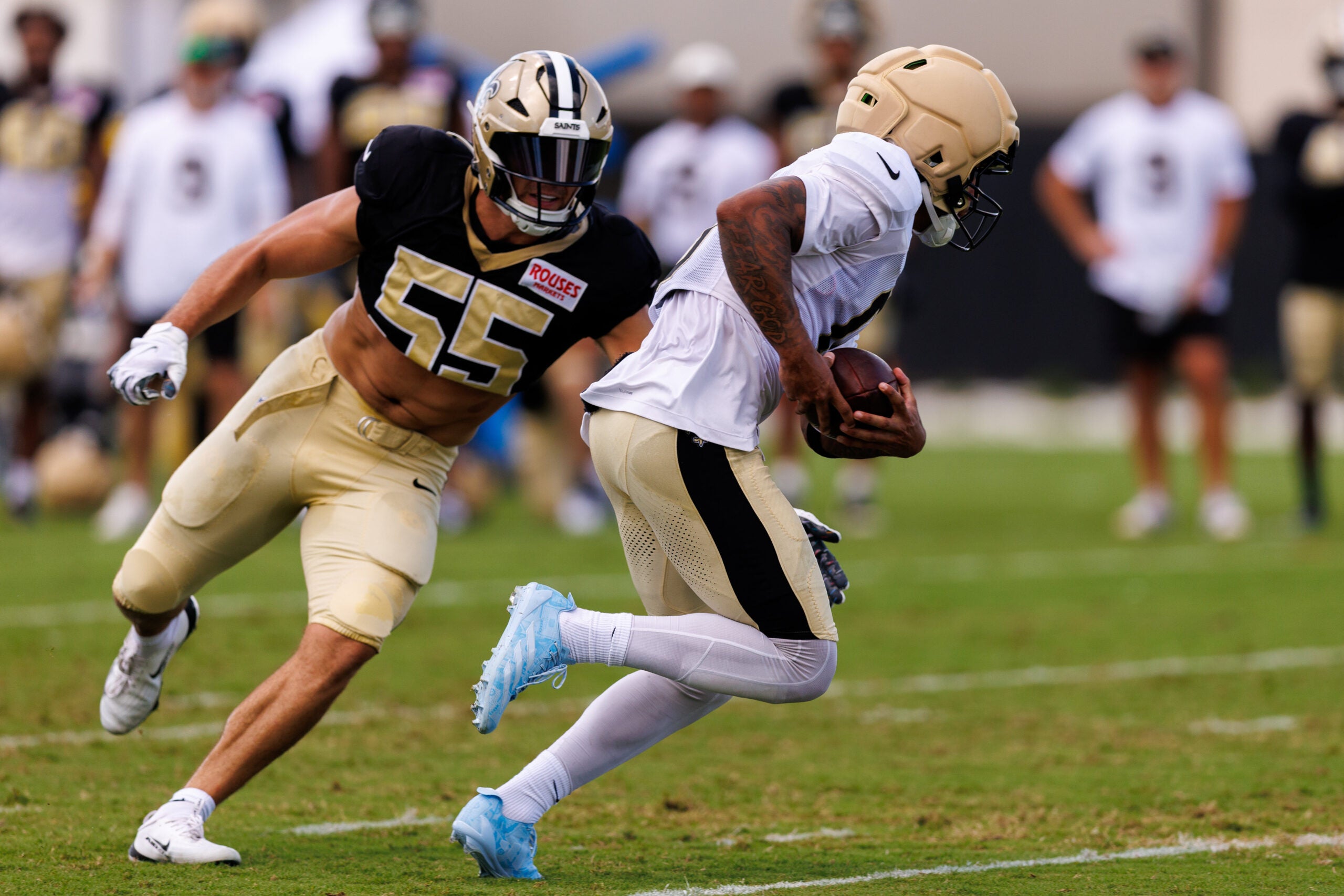 Saints get a boost in their first practice in France despite GM Mickey ...