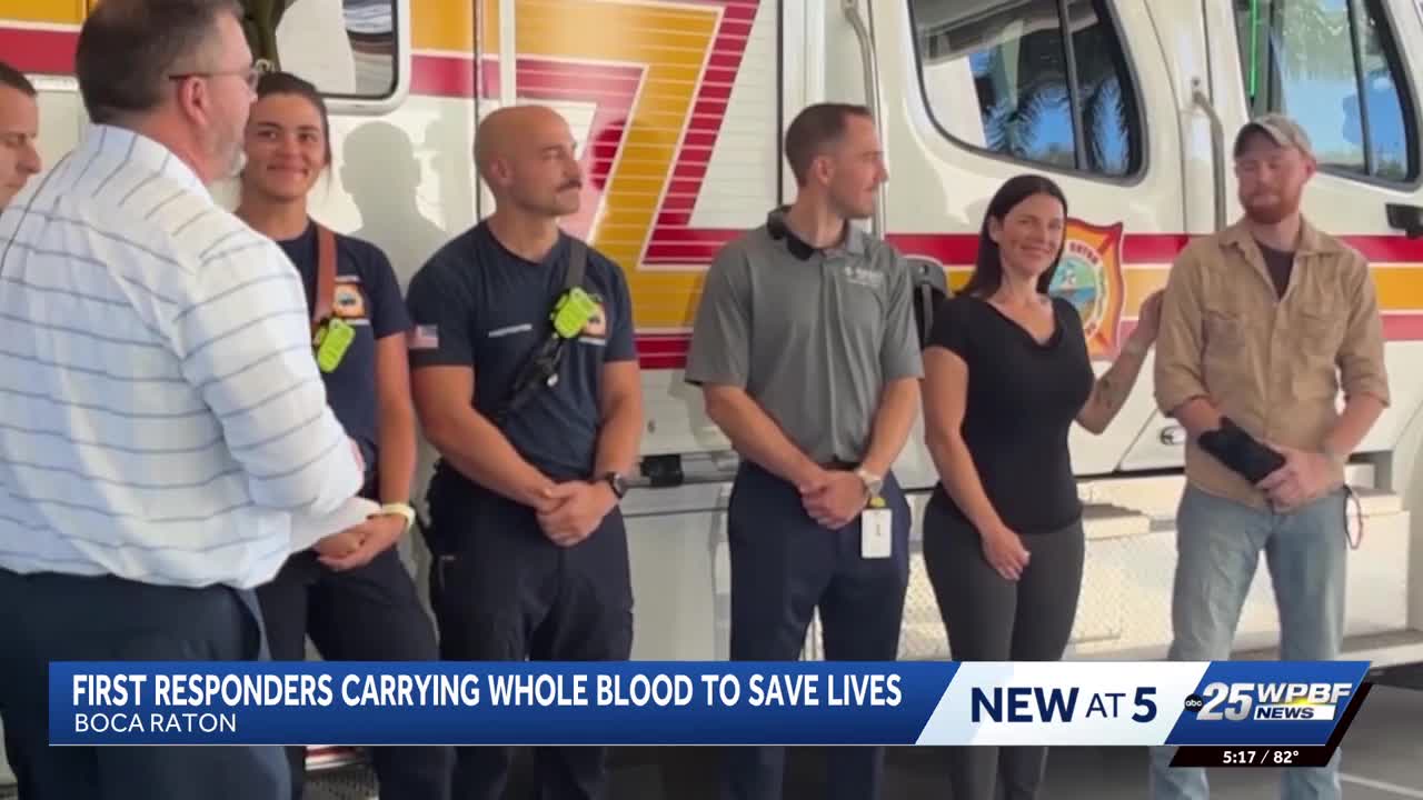 Oh, they're awesome: Boca Raton paramedics use whole blood to save ...