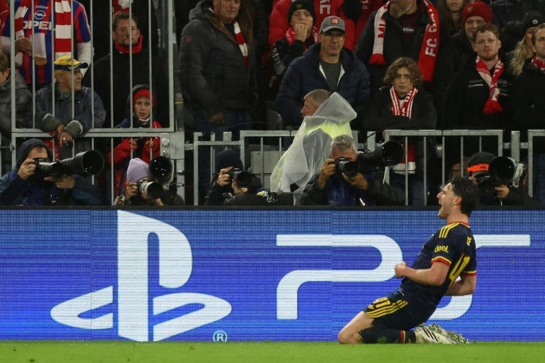 Rice rescues Arsenal draw at Bayern in Champions League