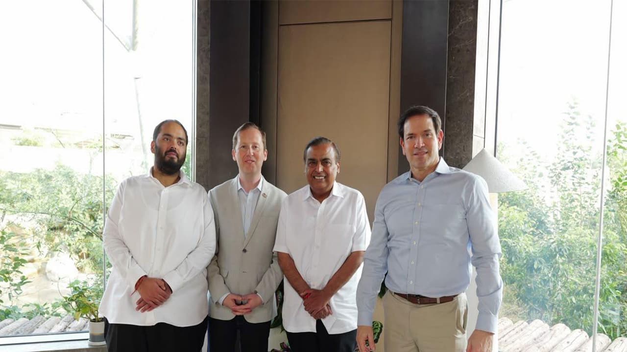 Mukesh Ambani hosts US Secretary Marco Rubio at Jamnagar refinery
